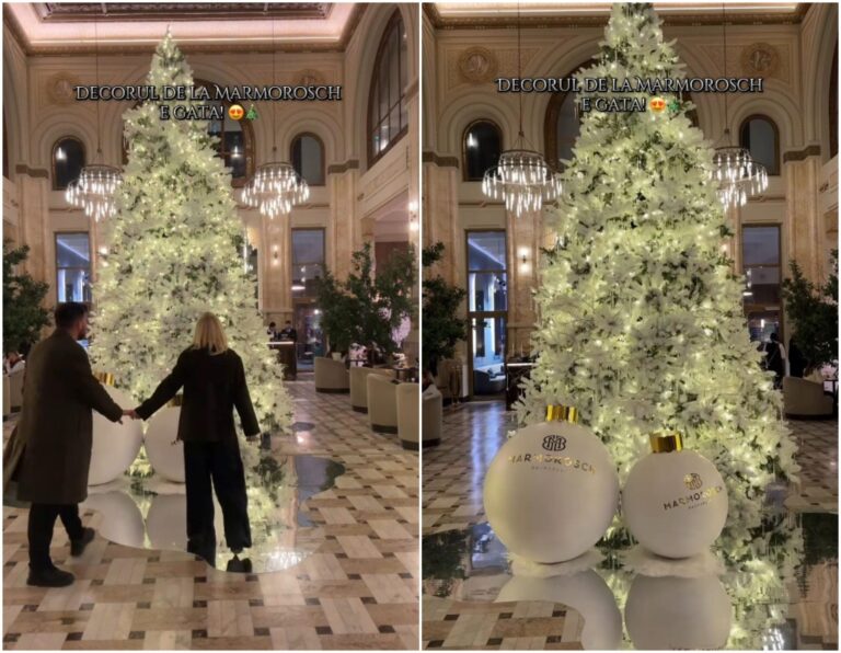 Hotelul Marmorosch din Centrul Vechi se pregătește pentru Crăciun cu noi decorațiuni festive