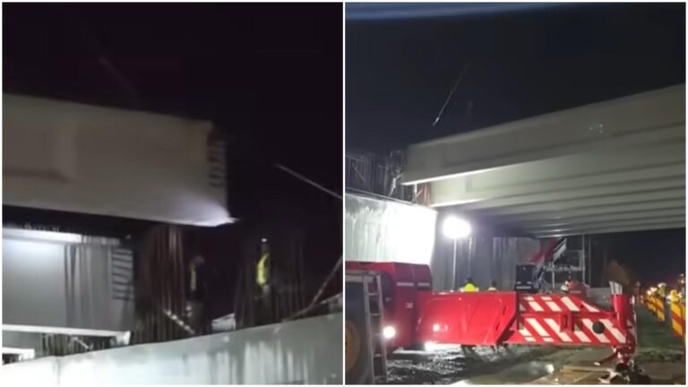 Progres semnificativ pe autostrada A0 Nord: toate cele 12 grinzi și 104 predale, montate în doar două nopți