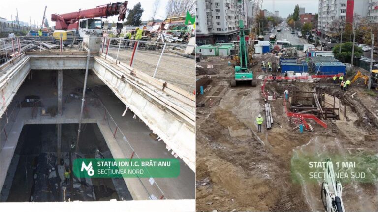Progrese semnificative în lucrările la Magistrala M6 – Metroul de la Gara de Nord la Otopeni