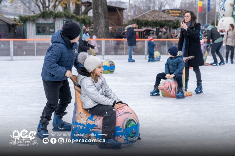 Patinoarul de la Opera Comică pentru Copii rămâne deschis toată luna ianuarie. Detalii despre program și tarife