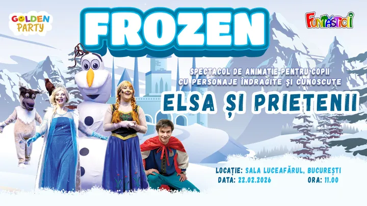 Muzicalul „Frozen, regatul înghețat” va fi prezentat la Sala Luceafărul în 2026