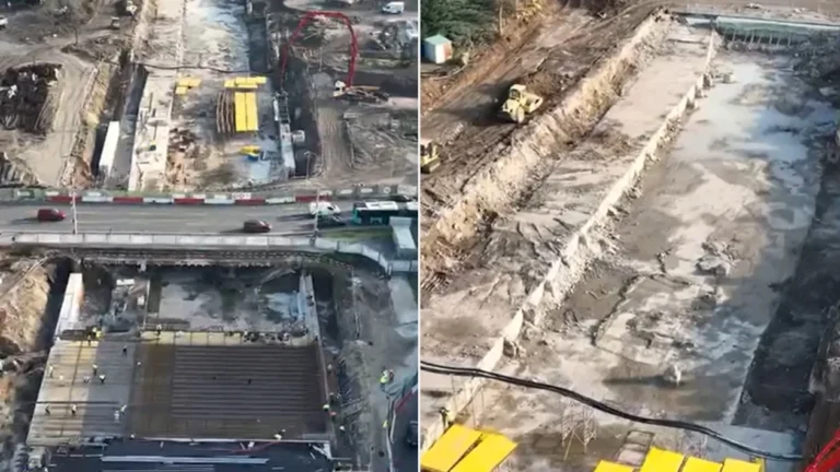 Imagini noi de pe șantierul Planșeului Unirii: Proiectul continuă