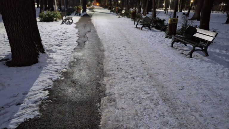 Compromis în Parcul Bazilescu: Aleile sunt curate, dar rămân zone pentru săniuș