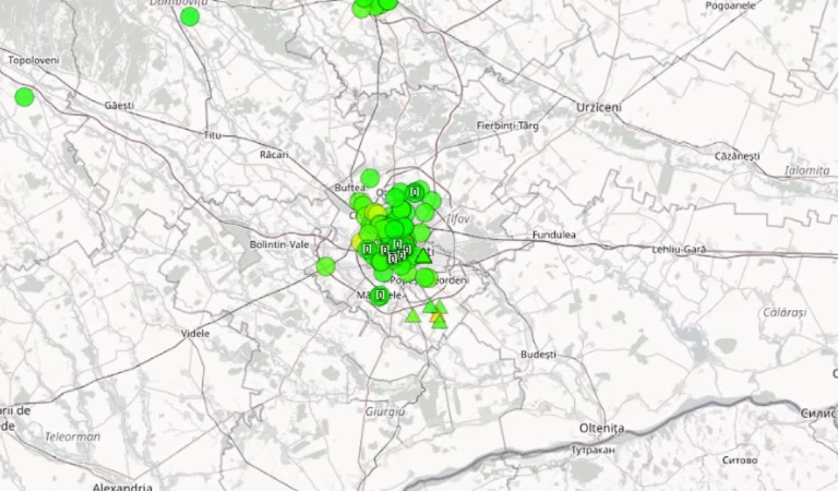 Ninsoarea a purificat aerul din București. Recorduri pentru PM2.5