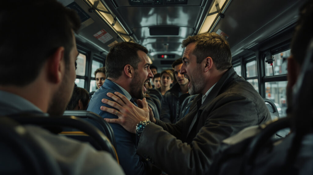 Bătaie ca-n filme într-un autobuz STB din Capitală - Sport