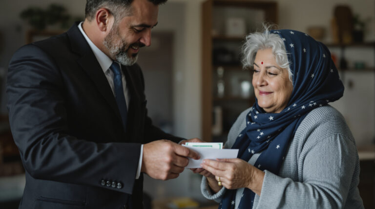 Gigi Becali a dat 20.000 de euro unei femei nevoiașe