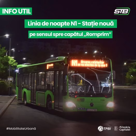 Linia N1 primește o stație nouă pe Șoseaua Orhideelor