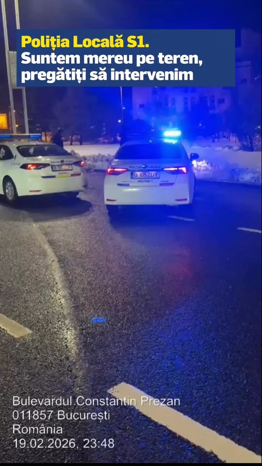 Poliția Locală a supravegheat deszăpezirea din Piața Victoriei