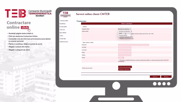 RADET face contracte online — te înscrii la căldură de acasă