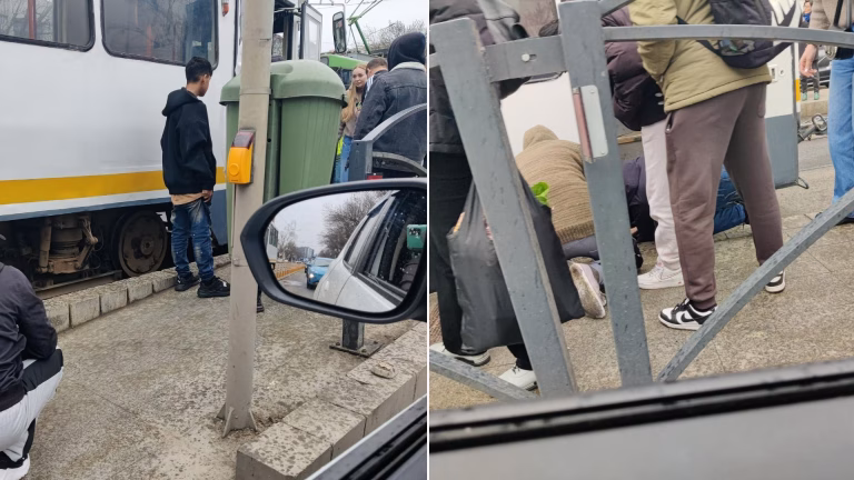 Incident grav pe linia 5. Un pieton a fost prins sub șine în stația Băneasa. Circulația tramvaielor este blocată spre Pantelimon.