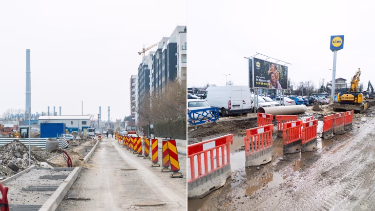 Progresul lucrărilor pe drumurile Belșugului și Roții din Sectorul 6