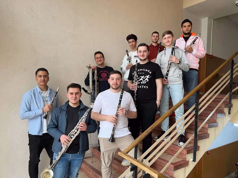 Recital de clarinet la Muzeul Hărților, sub conducerea lui Emil Vișenescu