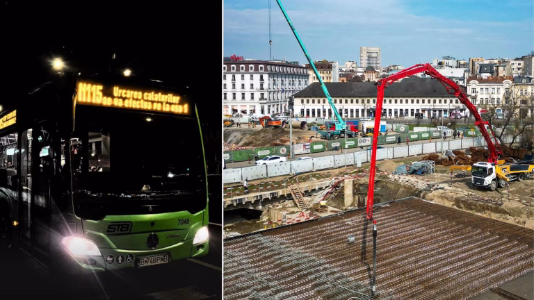 Restricții de circulație și devierea liniilor STB pentru lucrări la Planșeul Unirii