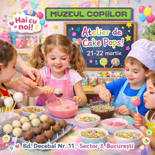 Cake pops la Muzeul Copiilor: ateliere dulci în weekend