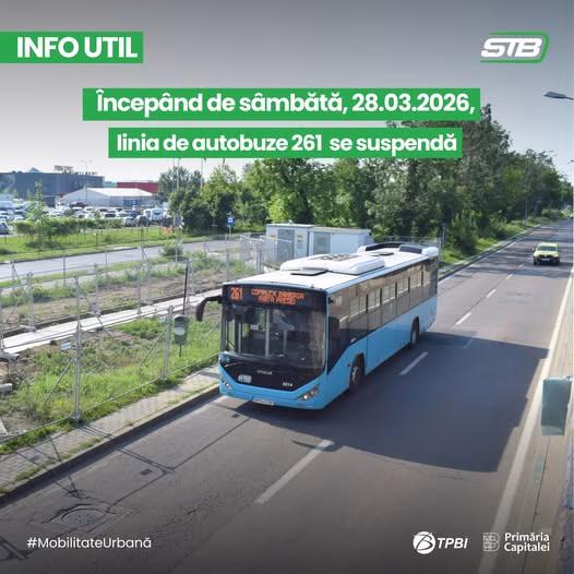 Linia 261 dispare de mâine, vine 435 în locul ei