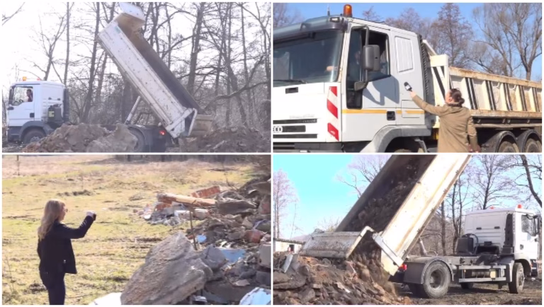Primărie din Gorj, prinsă aruncând gunoaie lângă râu