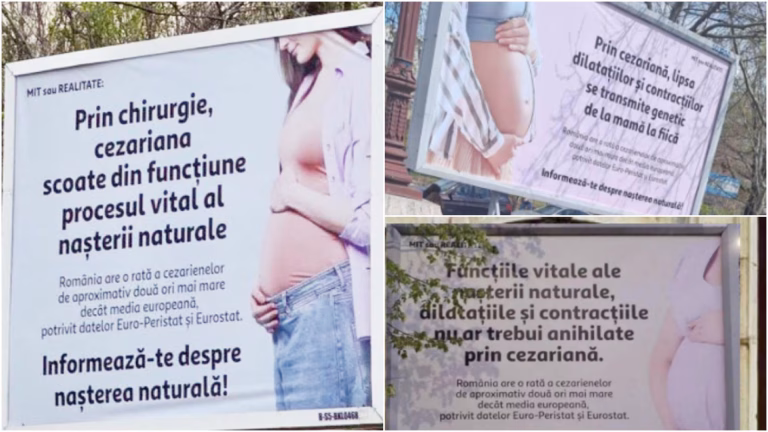 Controversa mesajelor publicitare despre nașterea naturală și cezariană