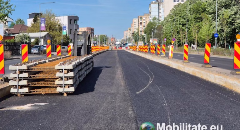 Încep lucrările la primul tronson de linie de tramvai de pe Prelungirea Ghencea