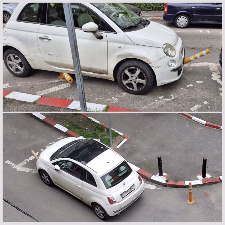 Incident surprinzător în Sectorul 5: Un șofer a distrus stâlpișorii antiparcare