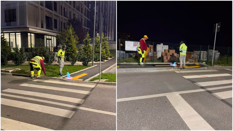 Marcaje tactile pentru persoanele nevăzătoare pe strada Amilcar C. Săndulescu și alte artere din București