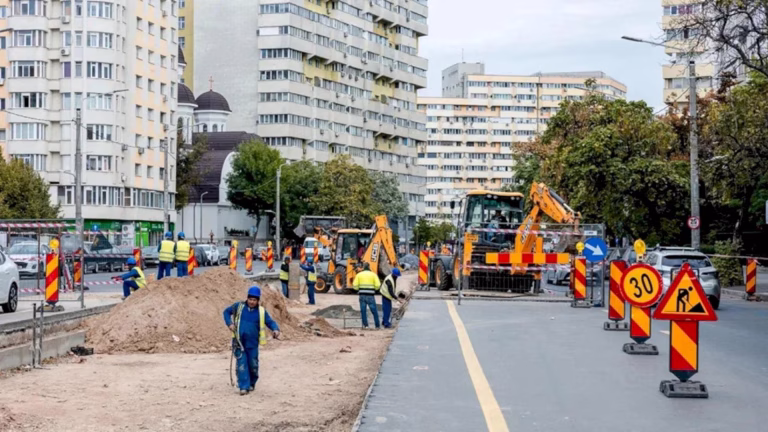 Restricții de circulație în București din cauza lucrărilor la liniile de tramvai