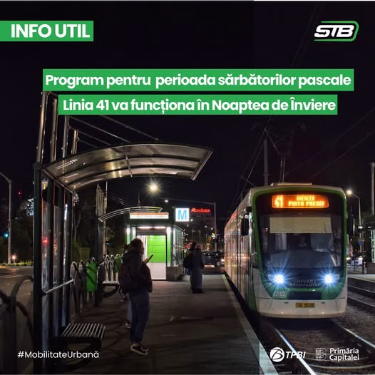Cum circulă autobuzele și tramvaiele de Paște în București