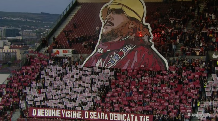 Scenografie de senzație la derbiul Cluj: „O seară dedicată ție”