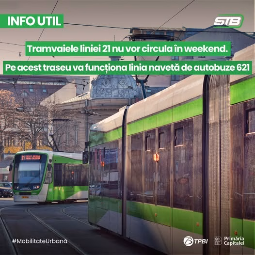 Weekend fără tramvaiul 21: macazuri noi la Lipscani
