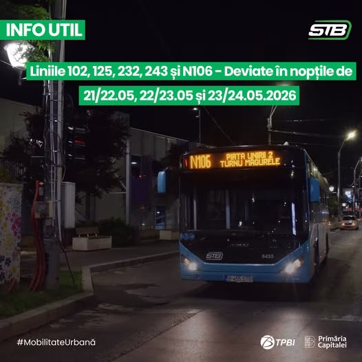 Atenție, se montează grinzi pe Berceni: 5 linii deviate nocturn