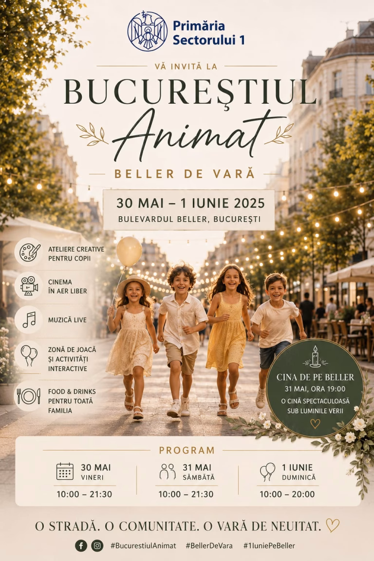 Bucureștiul Animat ajunge pe Beller: trei zile de ateliere, muzică și activități pentru copii