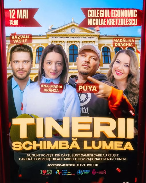 Licee din Sectorul 3 primesc conferințe TED cu sportivi și antreprenori