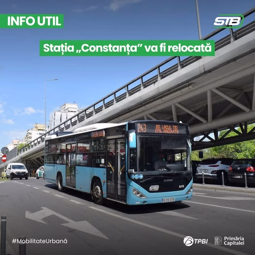 Stația Constanța se mută pe Doamna Ghica de vineri