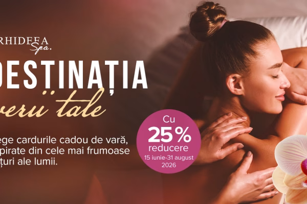 Când un cadou înseamnă timp pentru tine. Orhideea Spa lansează oferta de vară pentru cardurile cadou