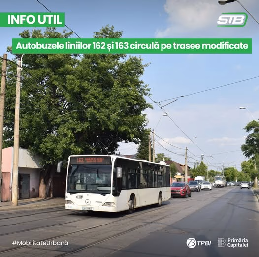 Liniile 162 și 163 au făcut un ocol prin Giulești - Bucuresti
