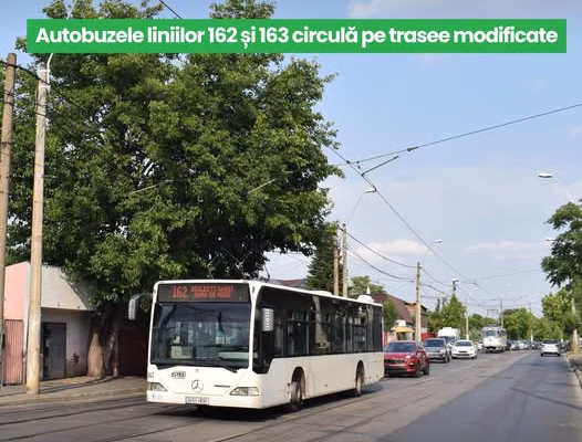 Liniile 162 și 163 ocolesc Giulești în weekend
