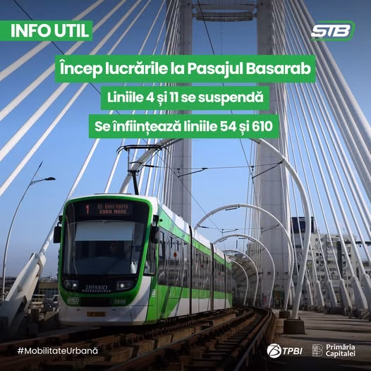 Pasajul Basarab intră în reparații, linii de tramvai suspendate - Bucuresti
