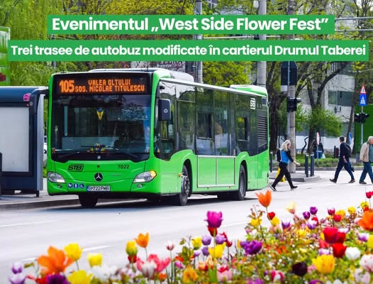 West Side Flower Fest în Drumul Taberei: autobuzele fac ocolul