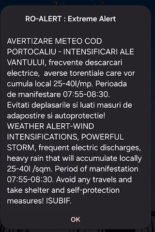 Vijelii și Ro-Alert în București: se răcește brusc afară