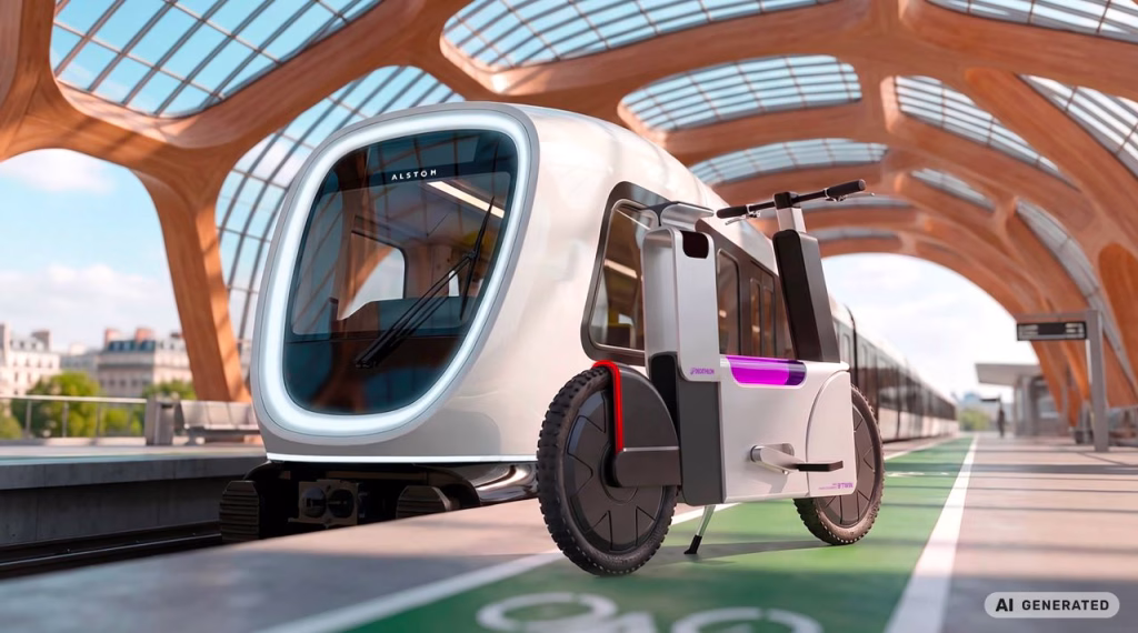 Alstom și Decathlon vor trenuri cu loc de bicicletă și trotinetă - Bucuresti