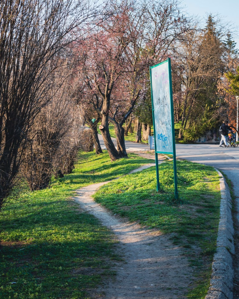 Colentina: groapa din trotuar, „rezolvată” cu un gard peste ea