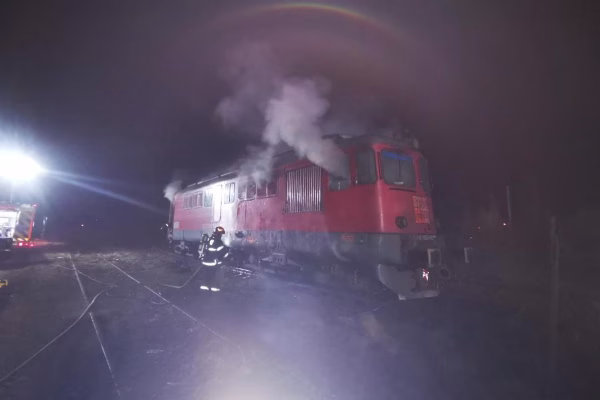 Incendiu pe calea ferată spre mare, lângă Fetești