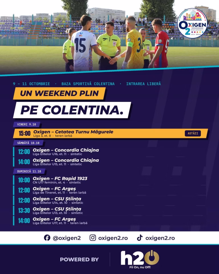 Ce faci în weekend în Colentina? Opt meciuri de fotbal cu intrare liberă