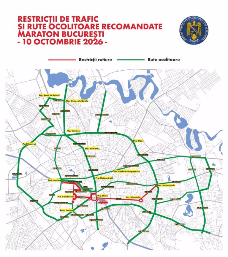 Maraton în centru: cum ocolești blocajele de weekend