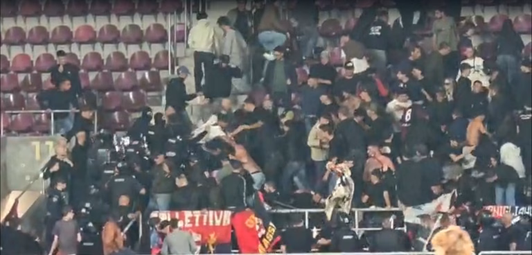 Scandal pe Giulești: bătaie la Rapid – Genoa, un om luat de jandarmi