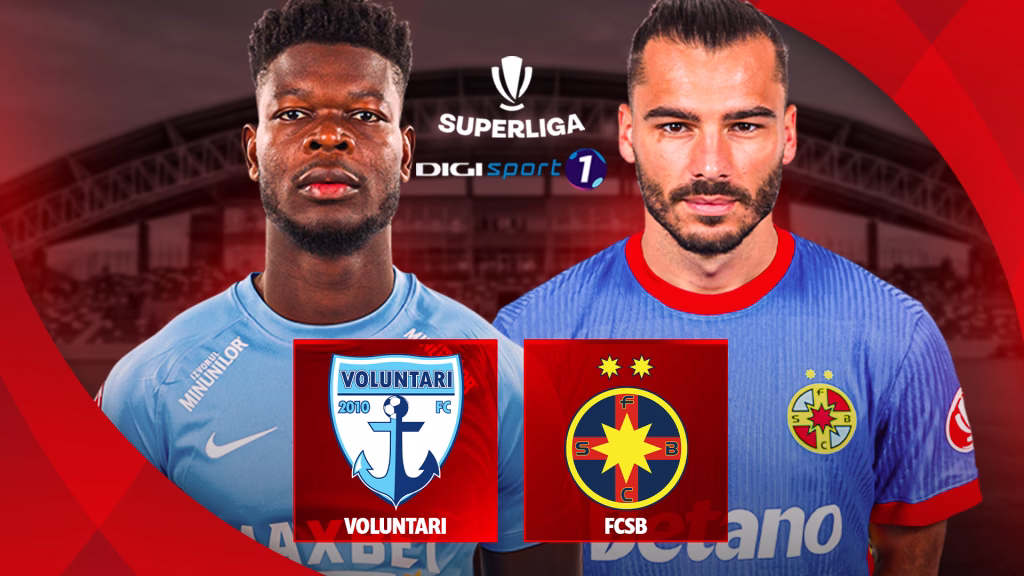 Voluntari - FCSB, diseară de la 21:00, pe DGS 1 - Sport
